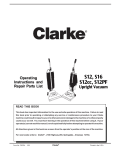 Clarke S16 Operating instructions