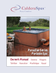 SCS Industries Portable and In-Ground Spas Owner`s manual