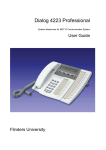 Ericsson DIALOG 4223 PROFESSIONAL User guide