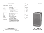 Azden APS25 Specifications