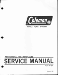 Coleman 7700 LP Gas Series Specifications