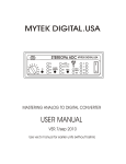 MyTek Stereo96 ADC User manual