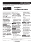 Wayne T75S10-4 Operating instructions