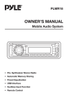PYLE Audio Mobile Audio System PLMR18 Owner`s manual