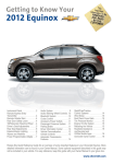 Chevrolet 2012 Equinox System information