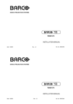 Barco DATA 2100 R9001070 Installation manual