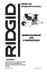 RIDGID GP90135 Operator`s manual