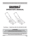 MTD A20 Series Operator`s manual