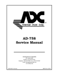 American Dryer Corp. AD-758 Service manual