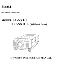Eiki LC-SX1UL Instruction manual