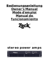 Zeck Audio AP1200 Owner`s manual