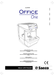 Saeco Office Operating instructions