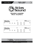 Atlas MA60G Owner`s manual