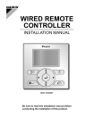 Daikin BRC1E52B Installation manual