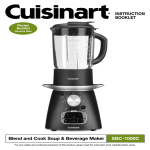 Cuisinart SBC-1000 Specifications
