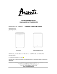 Avanti BCA-4560W Instruction manual