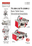 Axminster TS-200 Operating instructions