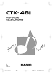 Casio CTK-625L User`s guide