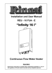 Rinnai REU-16 User manual