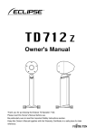 Eclipse TD712Z Owner`s manual