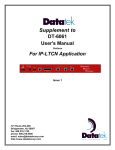 Datatek DT-6061 User`s manual