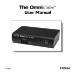 Belkin F1D094 - OmniCube 4 Port KVM Switch User manual