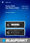 Blaupunkt PORTO CD34 7 644 176 310 Operating instructions
