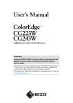 Eizo ColorEdge CG223W User`s manual