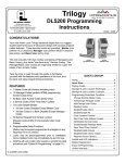 Alarm Lock DL5200 Programming instructions