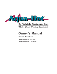 Aqua-Hot AHE-200-02S-24 VDC Owner`s manual