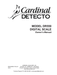Detecto DR550C Owner`s manual