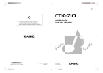 Casio CTK710 User`s guide