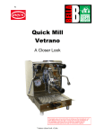 Vetrano Espresso Machine User guide
