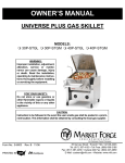 Market Forge Industries 30P-STGM Owner`s manual