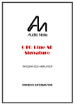 Audio Note OTO Line SE Signature Specifications