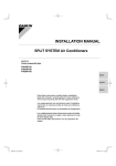 Daikin FHQ18PVJU Installation manual