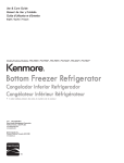 Sears Kenmore Bottom-Mount Refrigerator Use & care guide