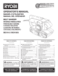 Ryobi BE3182G Operator`s manual
