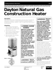 Dayton 3VH19A Operating instructions