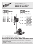 Milwaukee 58-14-3005d9 Operator`s manual