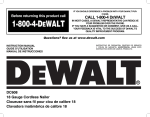DeWalt DC608 Instruction manual