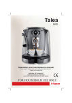 Saeco TALEA GIRO Operating instructions