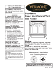 Vermont Castings SDDVTCBD Operating instructions