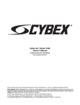 CYBEX 610A Owner`s manual