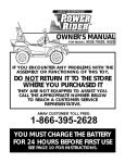 AMAV Power Rider Owner`s manual