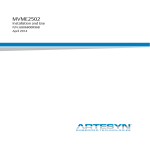 Artesyn MVME2502 Technical data