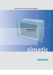 Siemens SIMATIC PANEL PC 877 Operating instructions