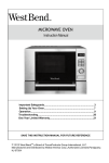 Westbend AG028PLV Instruction manual