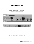 Aphex Channel Owner`s manual