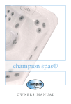 champion spas 215 Owner`s manual